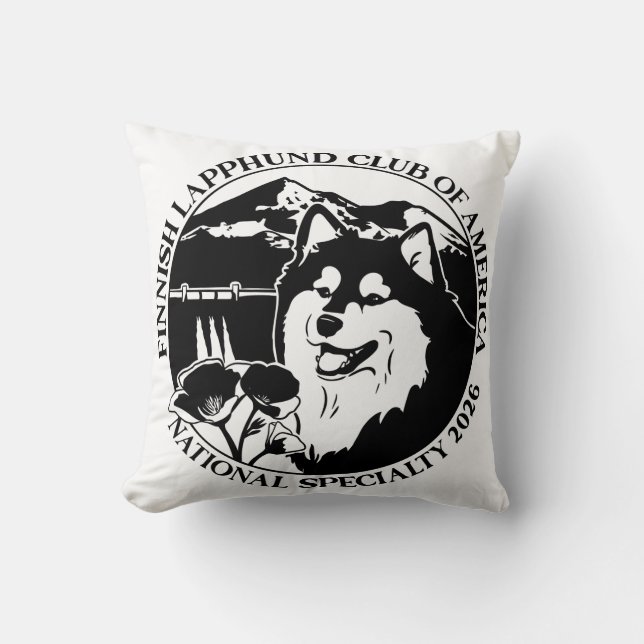 Almofada Black and White Square Pillow (Frente)