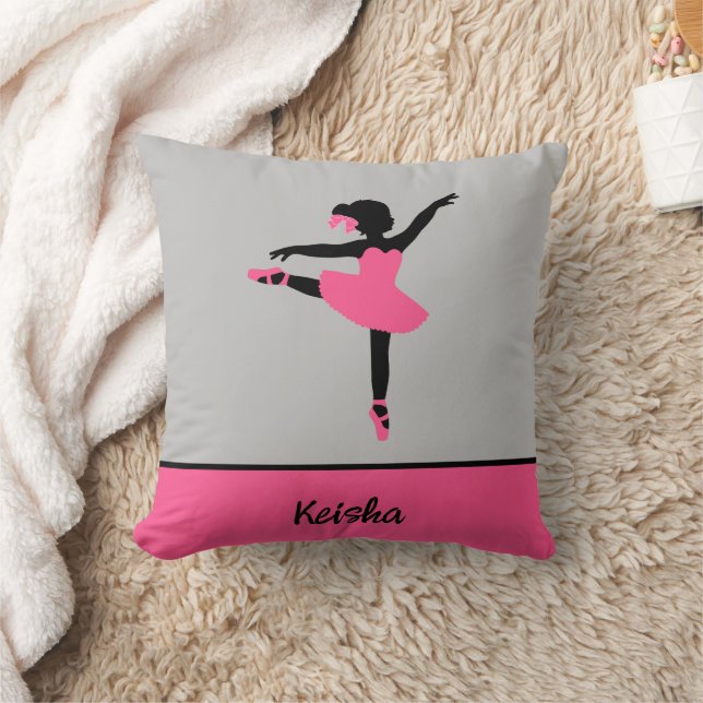 Almofada Black Ballerina Silhouette Personalizado (Cobertor)