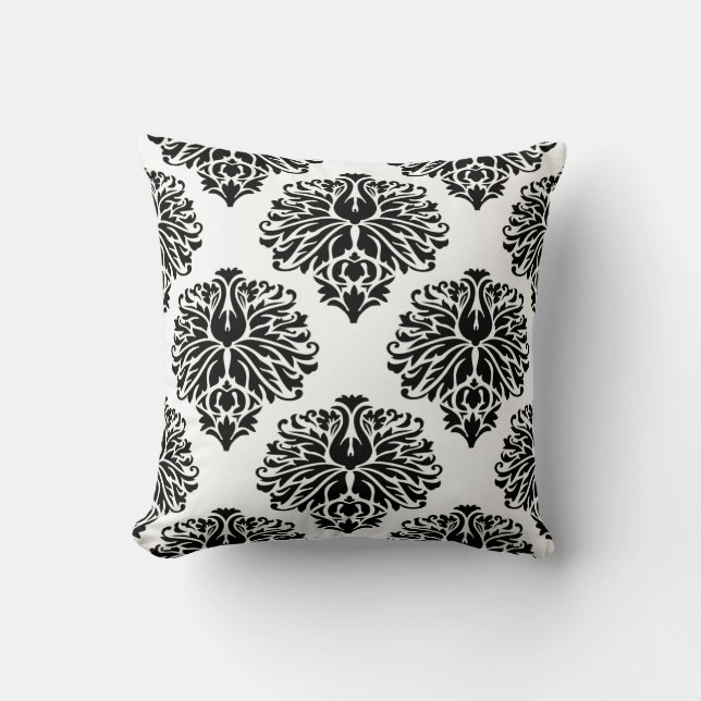 Almofada Black Elegant Damask (Frente)