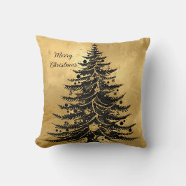Almofada Black Gold Christmas Tree , Luxury