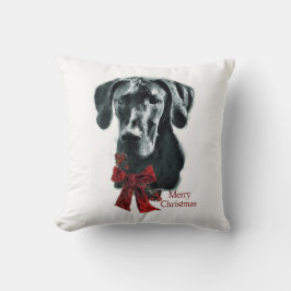 Almofada Black Great Dane Christmas