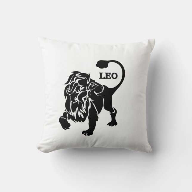 Almofada Black Leo Lion Zodiac (Frente)