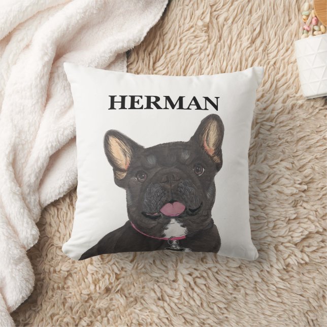 Almofada Black Personalizado e Tan Frenchie Bulldog Francês (Cobertor)