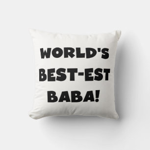 Almofada Black Text Best Baba T-shirts e presentes