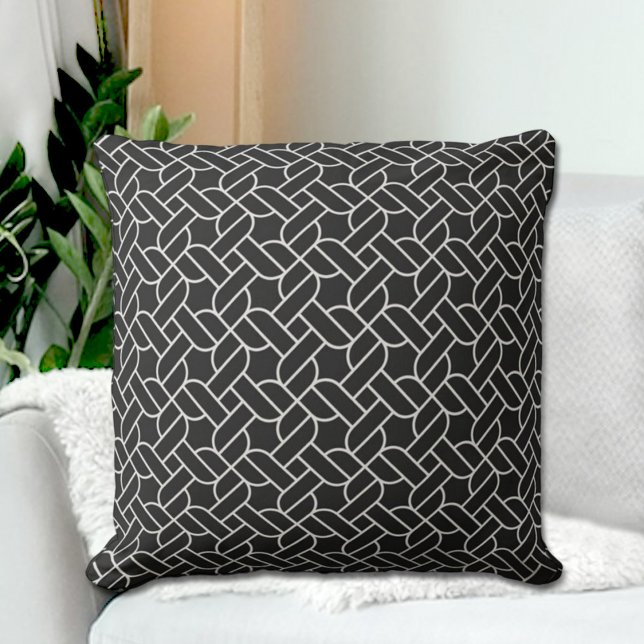 Almofada Black Throw Pillow (Criador carregado)
