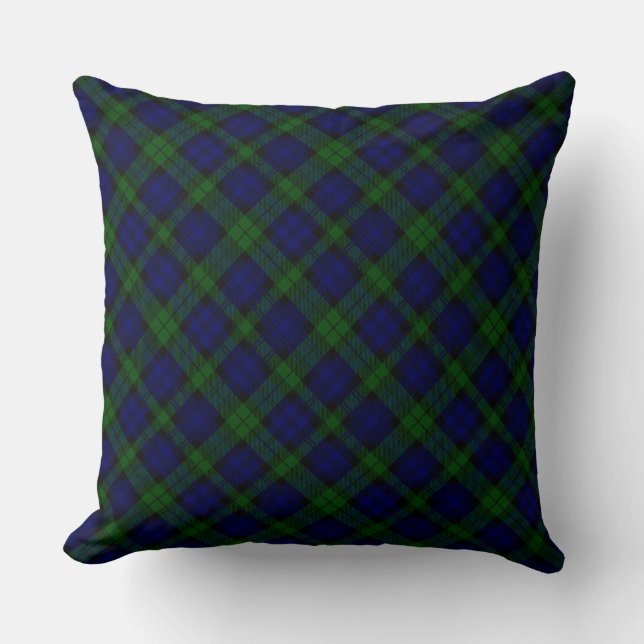 Almofada Black Watch Tartan Blue Green Xadrez (Frente)