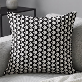 Almofada Black White Modern Geometric Pattern 