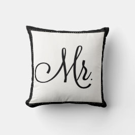 Almofada Black & White "Mr." travesseiro, personalizado no 