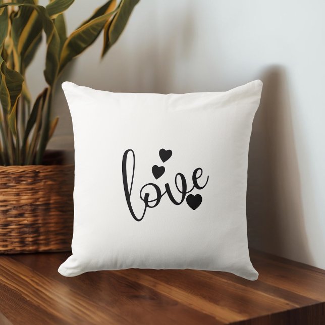 Almofada Black & White Throw Pillow (Criador carregado)