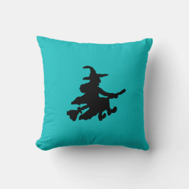 Almofada Black Witches on Teal
