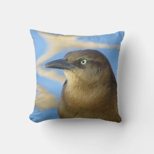 Almofada Blackbird Stare Photo com Blue Water Nature