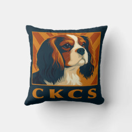 Almofada Blenheim Cavalier King Charles Spaniel CKCS Retro