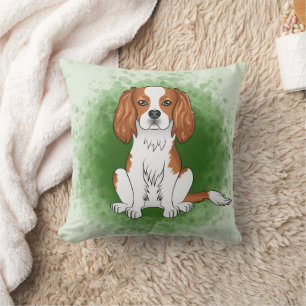 Almofada Blenheim Cavalier King Charles Spaniel Em Verde