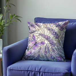 Almofada Blisa da Manhã da lavanda - Arte Mosaica