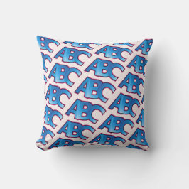 Almofada Bloco de Alfabetos ABC Azul Padrão