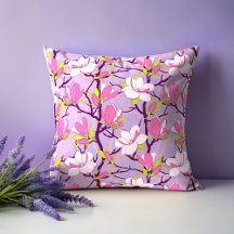 Blooming Magnolia Travesseiro decorativo