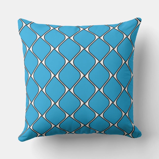 Almofada blu strips heart throw pillow (Verso)