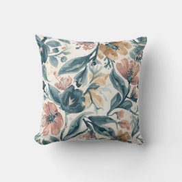 Almofada Blue and Blush Floral Pattern