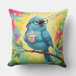 Almofada Blue Bird Cozy Throw Pillow 