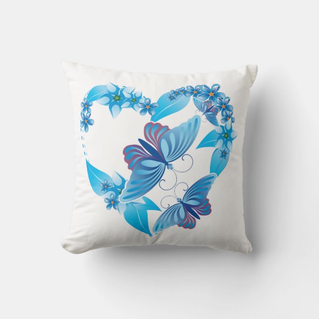 Almofada Blue Butterfly Heart American MoJo (Frente)