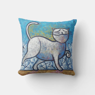 Almofada Blue Cat Picasso at Moonlight Decorative Throw Pil