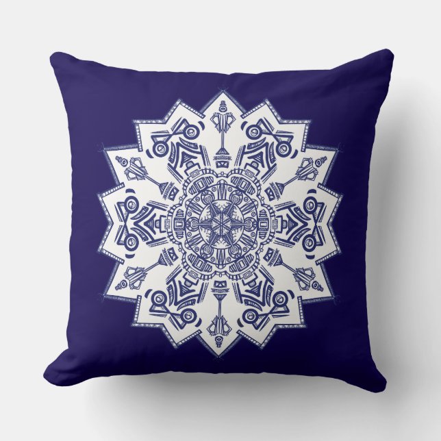 Almofada Blue China Mandela (Frente)