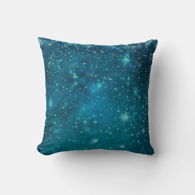 Almofada Blue Cosmic Spacey Starry Sky (Frente)