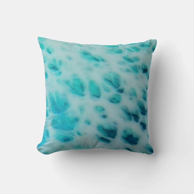 Almofada Blue Crush - Arte Costeira Abstrata  (Frente)