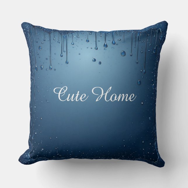 Almofada Blue Custom Name Home Decoration Cozy (Frente)
