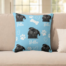 Blue Custom Paw Print Dog Lover Pet Photo