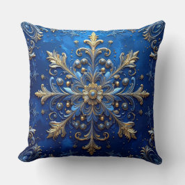 Almofada Blue Decorative Christmas Throw Pillow
