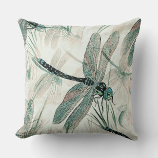 Almofada Blue Dragonfly - Fun Insect Pattern