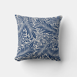 Almofada blue floral pattern with diverse leaves & blossoms