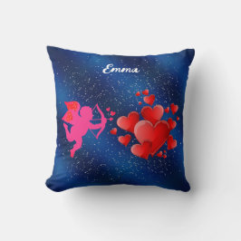 Almofada Blue heart  romantic wallpaper