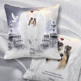 Almofada Blue Merle Collie Angel, Dog Heaven - Pet Memorial
