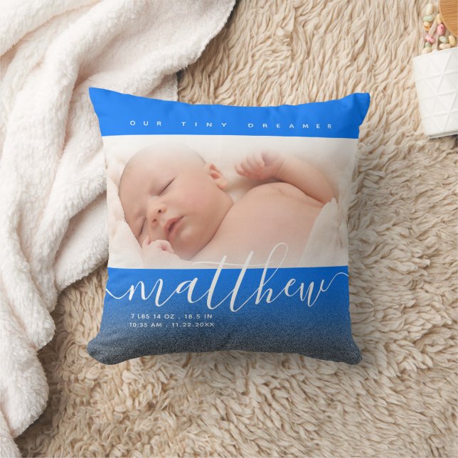 Almofada Blue Newborn Baby Photo Glitter (Cobertor)