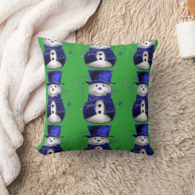 Almofada Blue Snowman Christmas (Cobertor)