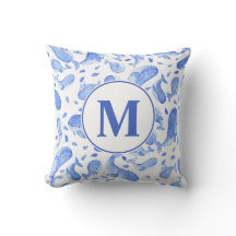 Blue Whale Paisley Berçário em Aquarela | Monogram