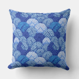 Almofada blue yarn ball pattern