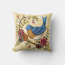 Almofada Bluebird com o travesseiro decorativo amarelo dos