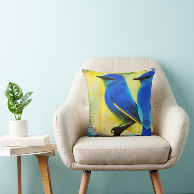 Almofada Bluebird de Travesseiro decorativo da Felicidade (Cadeira)