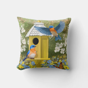 Almofada Bluebird e Birmanês Amarelo Alto