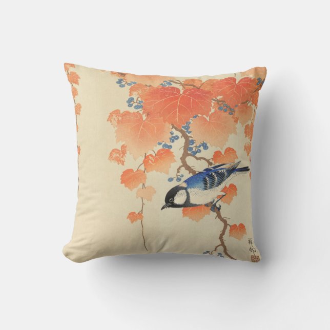 Almofada Bluebird em árvore Paulownia (Frente)