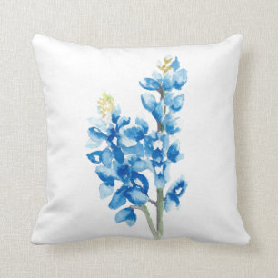 Almofada Bluebonnet da aguarela