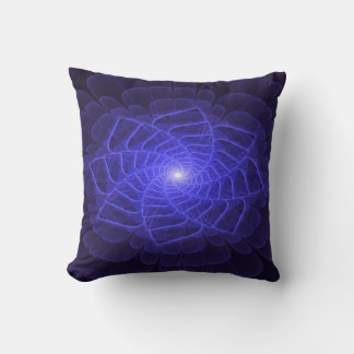 Almofada BlueLotus Fractal Flower Throw Pillow
