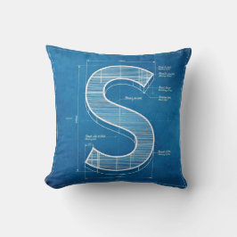Almofada Blueprint Monogram Letter S