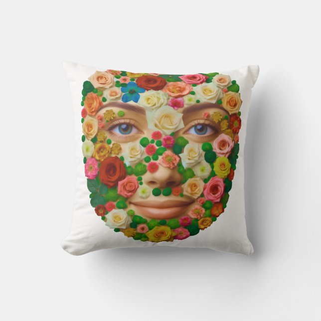 Almofada Blumengesicht (Form auch für WC-Deckel geeignet) (Frente)