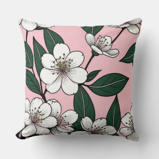 Almofada Blush Floral Design - Botânico suave