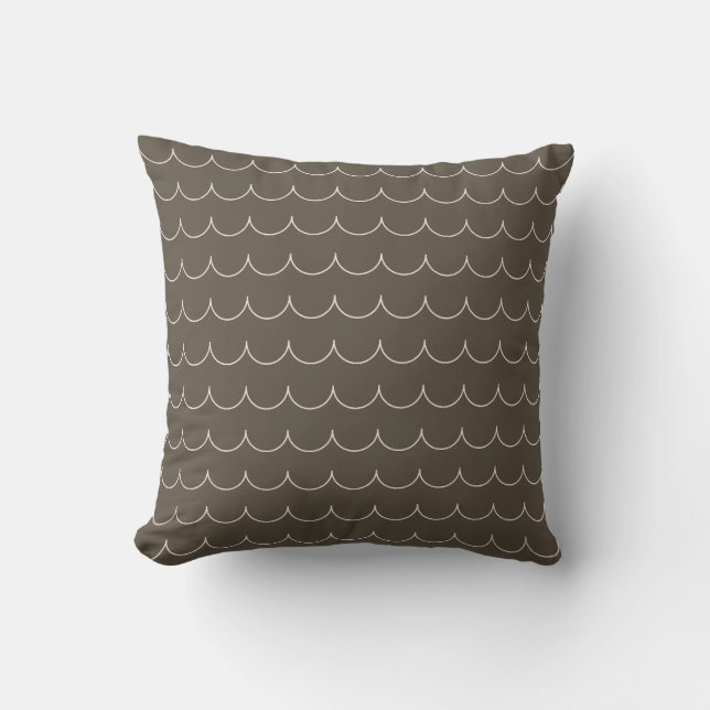 Almofada Blush & Olive Scallop Geometric Throw Pillow (Frente)
