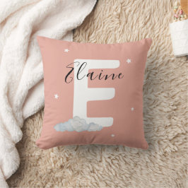 Almofada Blush Pink Personalized Baby Name Pillow Custom